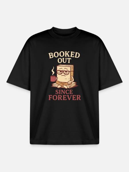 Books Humor - Boxy Heavyweight Unisex Organic T-Shirt by Stanley/Stella - black