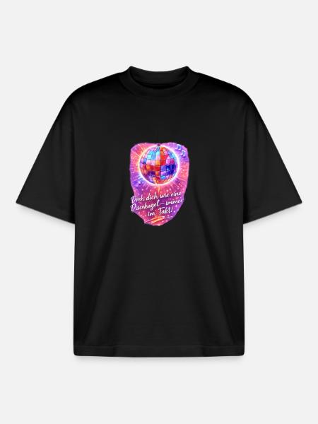Spin like a disco ball - Boxy Heavyweight Unisex Organic T-Shirt by Stanley/Stella - black