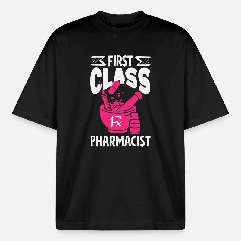 Apotheker Pharmazeutisch-technischer - Boxy Heavyweight Unisex Organic T-Shirt von Stanley/Stella - Schwarz