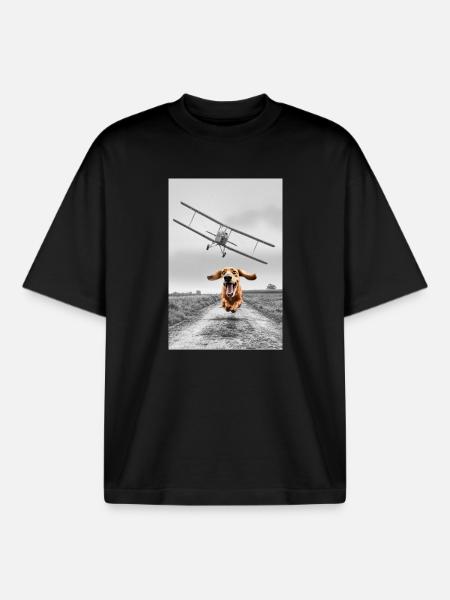 North by northwest - Boxy Heavyweight Unisex Organic T-Shirt by Stanley/Stella - black