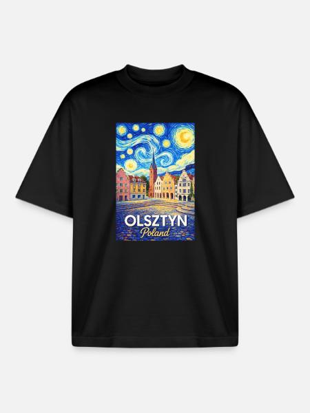 Olsztyn, Poland - Boxy Heavyweight Unisex Organic T-Shirt by Stanley/Stella - black