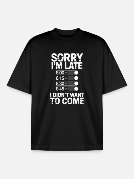 Funny problems of introverts - Boxy Heavyweight Unisex Organic T-Shirt by Stanley/Stella - black