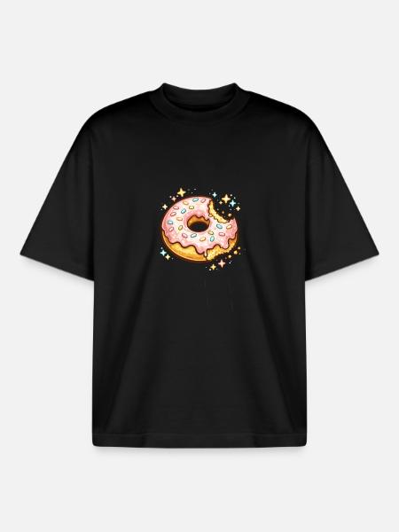 Donut Sparkle Sprinkles - Boxy Heavyweight Unisex Organic T-Shirt by Stanley/Stella - black