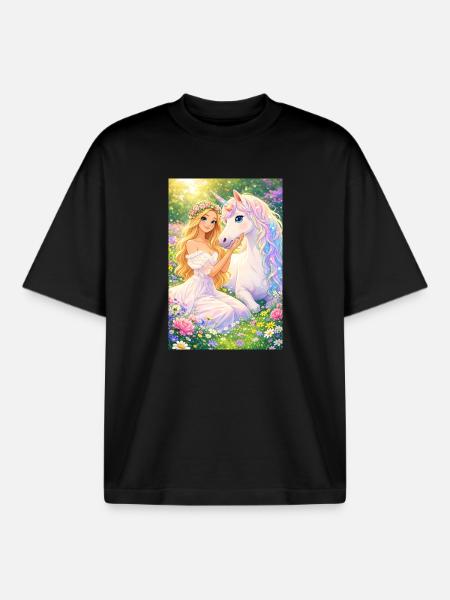 Unicorn Dreams - Boxy Heavyweight Unisex Organic T-Shirt by Stanley/Stella - black