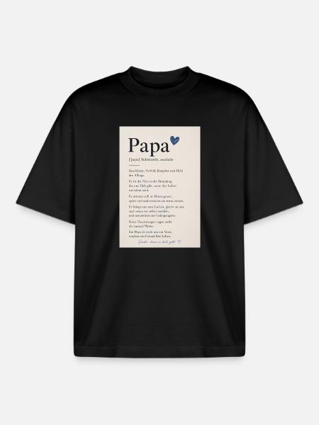 Danke Papa - Boxy Heavyweight Unisex Organic T-Shirt von Stanley/Stella - Schwarz