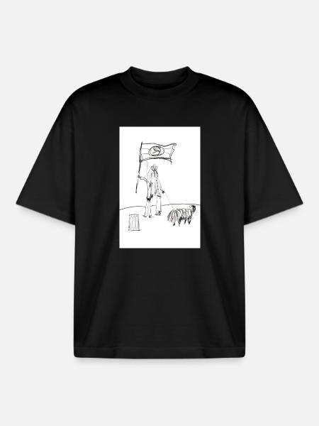 La faute du Compagnon - T-shirt unisexe boxy épais biologique Stanley/Stella - noir