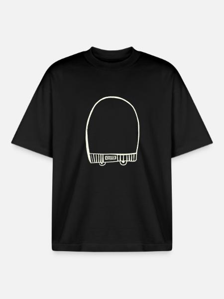 Weiße Kappe - Boxy Heavyweight Unisex Organic T-Shirt von Stanley/Stella - Schwarz