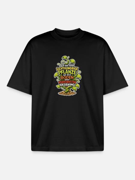 Lichthungrige Pflanze - Boxy Heavyweight Unisex Organic T-Shirt von Stanley/Stella - Schwarz