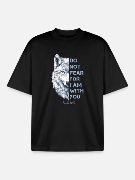 Religiöses Zitat Bibelvers - Boxy Heavyweight Unisex Organic T-Shirt von Stanley/Stella - Schwarz