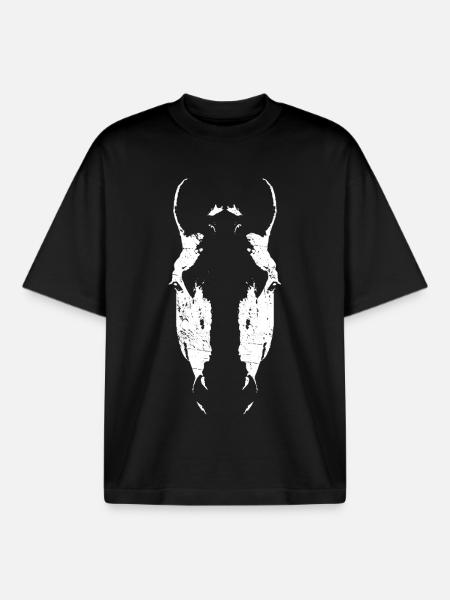 Minimalistische Pferdekopf-Silhouette - Boxy Heavyweight Unisex Organic T-Shirt von Stanley/Stella - Schwarz