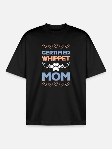 Zertifizierte Whippet Mama - Boxy Heavyweight Unisex Organic T-Shirt von Stanley/Stella - Schwarz