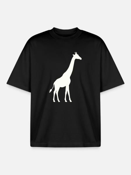 Giraffe Silhouette - Boxy Heavyweight Unisex Organic T-Shirt von Stanley/Stella - Schwarz