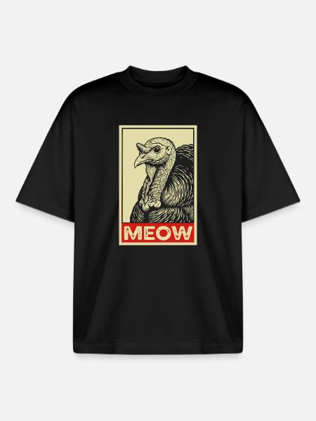 Jeg er bare her for sovsen sjov Thanksgiving - Stanley/Stella unisex boxy heavyweight T-shirt økologisk - sort