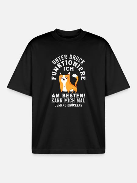 I function best under pressure - Boxy Heavyweight Unisex Organic T-Shirt by Stanley/Stella - black