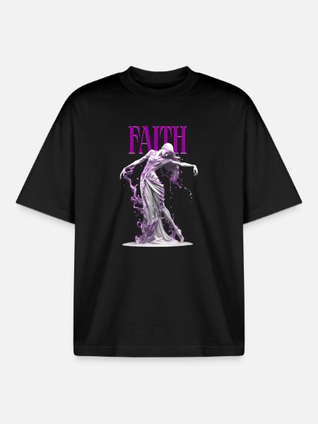 Faith Dancer of Liquid Marble - Boxy Heavyweight Unisex Organic T-Shirt by Stanley/Stella - black