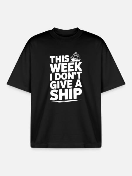 Cette semaine, je m’en fiche complètement - T-shirt unisexe boxy épais biologique Stanley/Stella - noir
