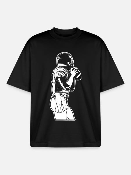 Football Lovers - Boxy Heavyweight Unisex Organic T-Shirt by Stanley/Stella - black