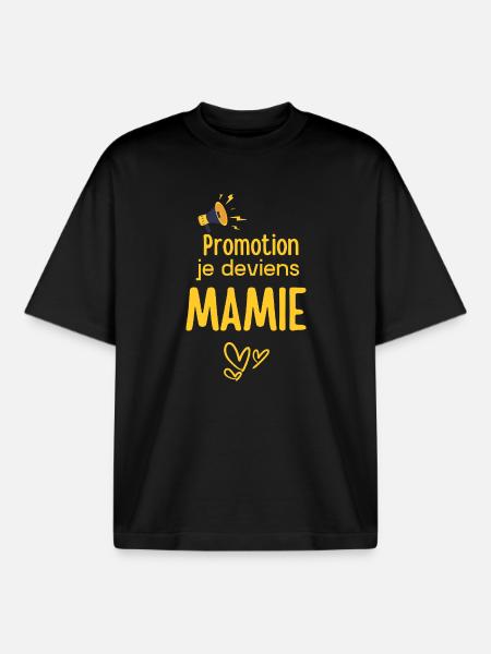 Promo Ich werde Oma - Boxy Heavyweight Unisex Organic T-Shirt von Stanley/Stella - Schwarz