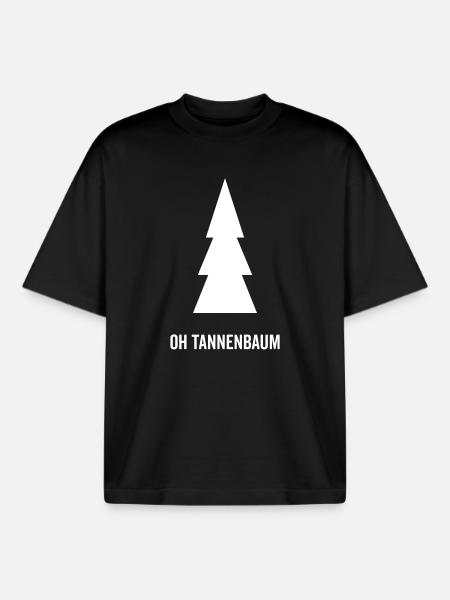 Oh Tannenbaum Weihnachtsmotiv - Boxy Heavyweight Unisex Organic T-Shirt von Stanley/Stella - Schwarz