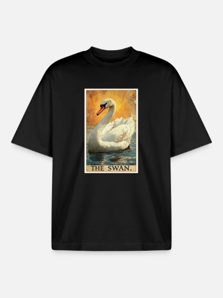 Swans Swan - Boxy Heavyweight Unisex Organic T-Shirt by Stanley/Stella - black
