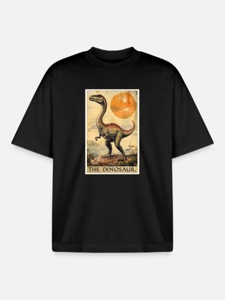 Dino Dinosaur Dinosaur - Boxy Heavyweight Unisex Organic T-Shirt by Stanley/Stella - black