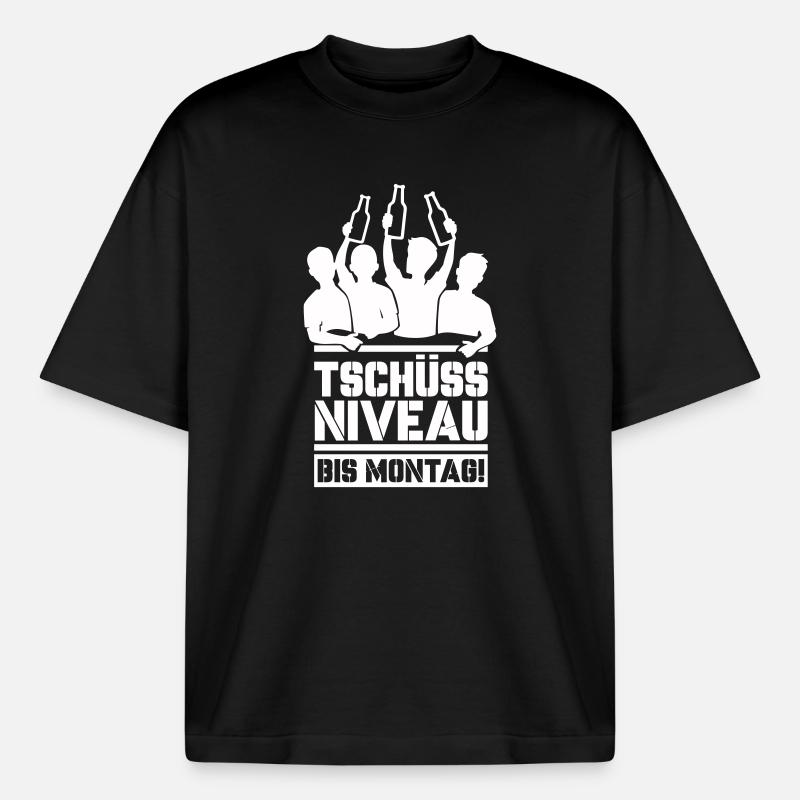 Bye bye level until Monday - Boxy Heavyweight Unisex Organic T-Shirt by Stanley/Stella - black