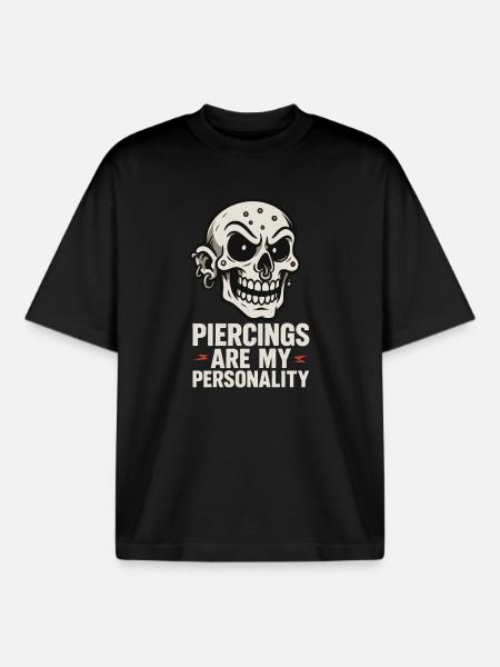 Piercing Addict Body Mod Enthusiast - Boxy Heavyweight Unisex Organic T-Shirt by Stanley/Stella - black