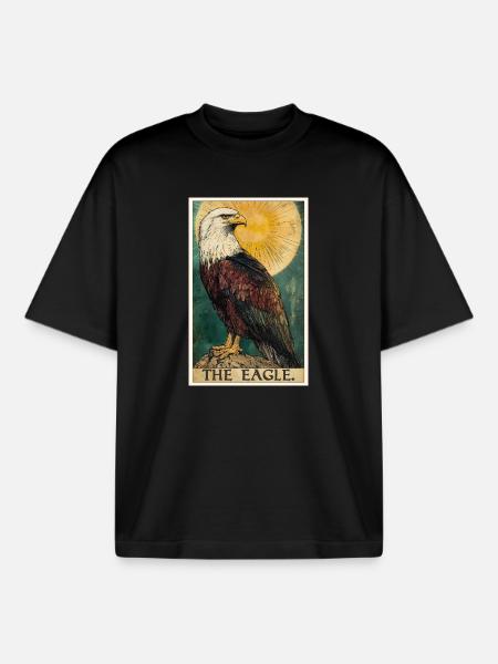 Eagle - Boxy Heavyweight Unisex Organic T-Shirt by Stanley/Stella - black