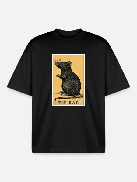 Rat Rat - Boxy Heavyweight Unisex Organic T-Shirt by Stanley/Stella - black