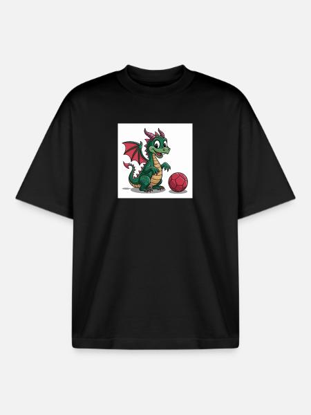 Grüner Drachenball Freund - Boxy Heavyweight Unisex Organic T-Shirt by Stanley/Stella - black