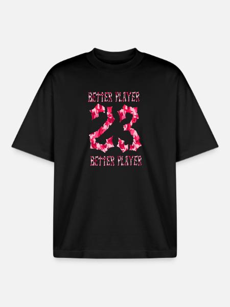 Camouflage rose Better Flyer 23 - T-shirt unisexe boxy épais biologique Stanley/Stella - noir