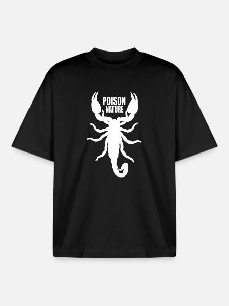 Poison Nature: Scorpion - Boxy Heavyweight Unisex Organic T-Shirt by Stanley/Stella - black