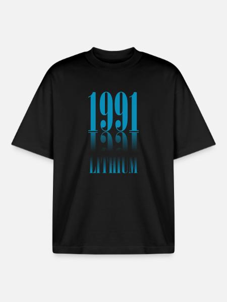 Grunge 1991 Lithium - Boxy Heavyweight Unisex Organic T-Shirt by Stanley/Stella - black