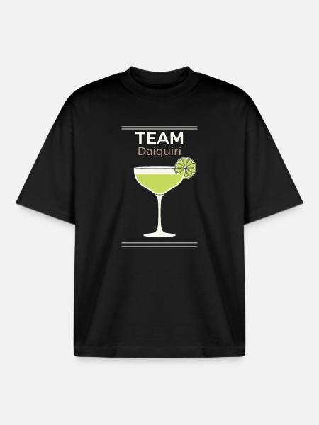 Hen Party Cocktail Team Daiquiri - Boxy Heavyweight Unisex Organic T-Shirt by Stanley/Stella - black