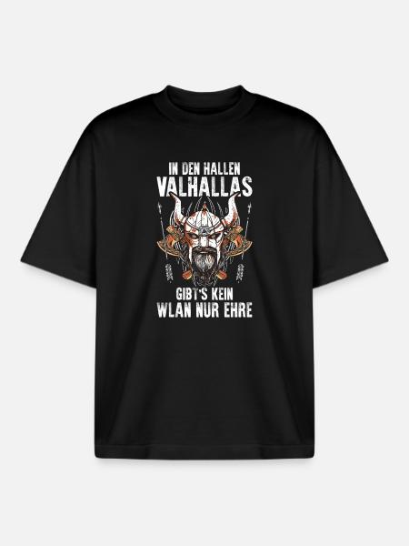 Mittelalter Schildwall Mittelaltermarkt Wikinger - Boxy Heavyweight Unisex Organic T-Shirt von Stanley/Stella - Schwarz