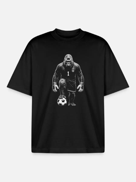 Gorille - T-shirt unisexe boxy épais biologique Stanley/Stella - noir