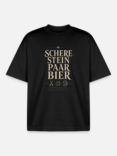 Biertrinker Motiv für Bierliebhaber - Boxy Heavyweight Unisex Organic T-Shirt von Stanley/Stella - Schwarz