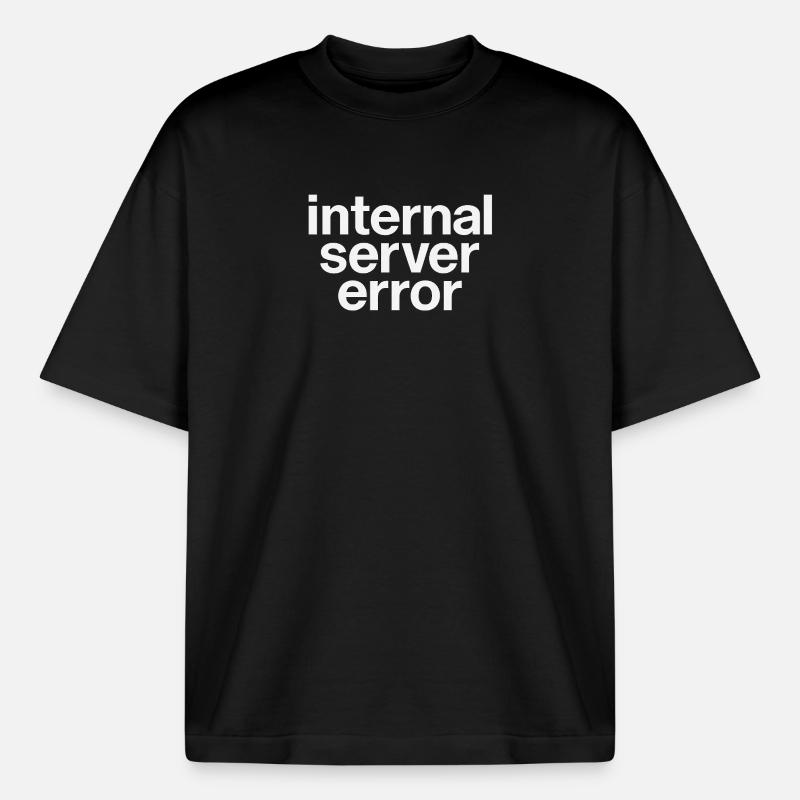 internal server error - Boxy Heavyweight Unisex Organic T-Shirt by Stanley/Stella - black