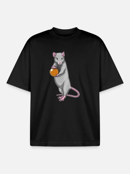 Ratte Bowling Bowlingkugel - Boxy Heavyweight Unisex Organic T-Shirt von Stanley/Stella - Schwarz