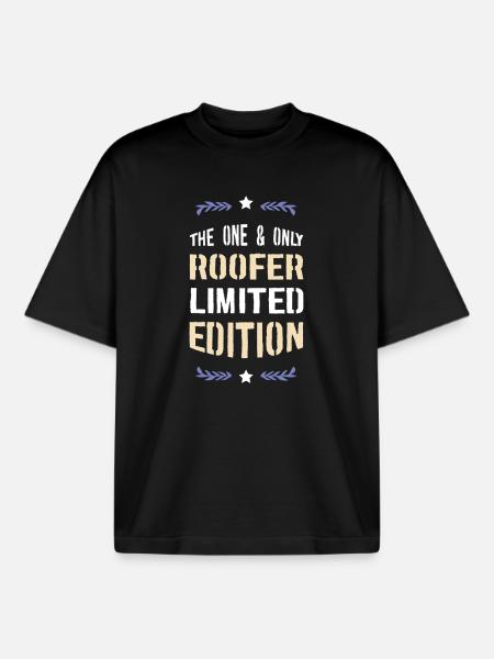 La seule édition limitée Roofer - T-shirt unisexe boxy épais biologique Stanley/Stella - noir