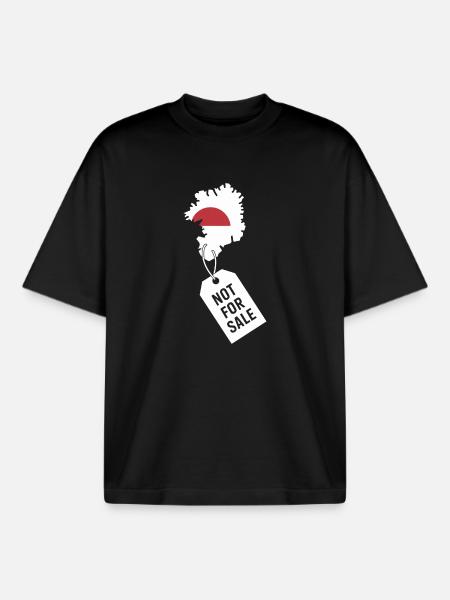 Grönland nicht zum Verkauf – Statement-Design - Boxy Heavyweight Unisex Organic T-Shirt von Stanley/Stella - Schwarz