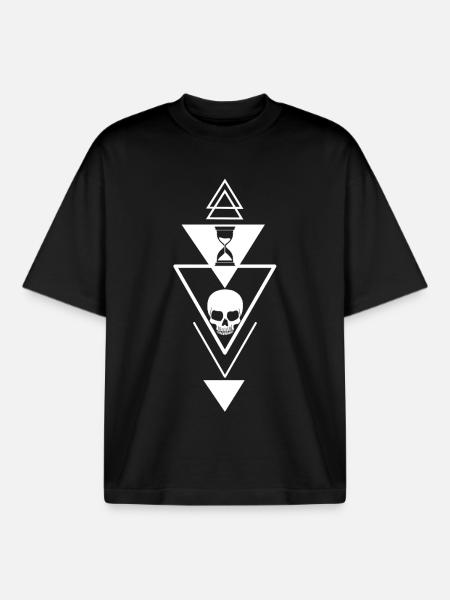 The passing of time - Boxy Heavyweight Unisex Organic T-Shirt by Stanley/Stella - black