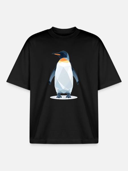 Penguin Style - Boxy Heavyweight Unisex Organic T-Shirt by Stanley/Stella - black