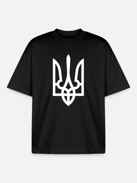 Ukraine-Siegel - Boxy Heavyweight Unisex Organic T-Shirt von Stanley/Stella - Schwarz