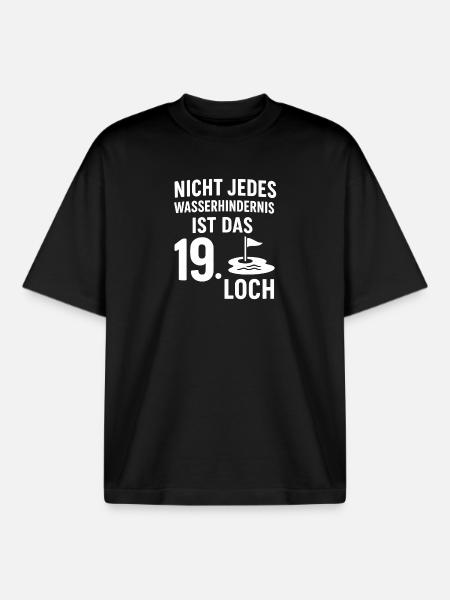 Clubhouse Calling - Golfsprüch mit Spritz - Boxy Heavyweight Unisex Organic T-Shirt von Stanley/Stella - Schwarz