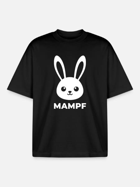 Delicate Bunny Bunny Print - Boxy Heavyweight Unisex Organic T-Shirt by Stanley/Stella - black
