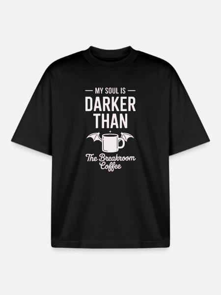 Darker Soul Breakroom Coffee - Boxy Heavyweight Unisex Organic T-Shirt by Stanley/Stella - black