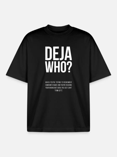 Deja Who? incl. Definition - Boxy Heavyweight Unisex Organic T-Shirt by Stanley/Stella - black