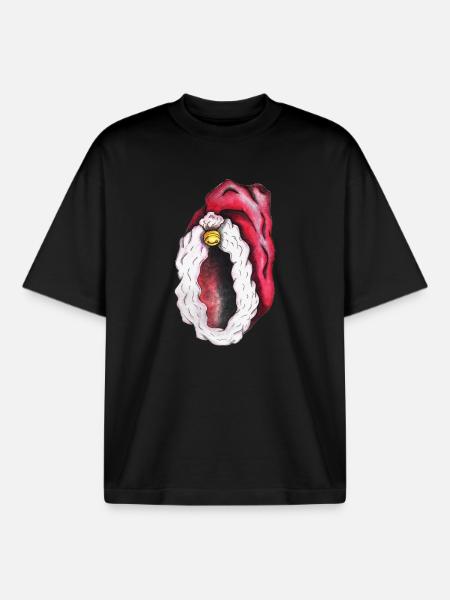 Santa-Vulva - Boxy Heavyweight Unisex Organic T-Shirt von Stanley/Stella - Schwarz