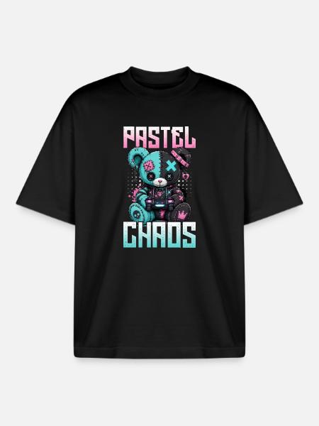 Pastel Goth Soft Goth Gaming Gamer - Boxy Heavyweight Unisex Organic T-Shirt by Stanley/Stella - black